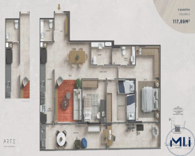 Imóvel com 3 Quartos à Venda, 117 m² em Jardim Botânico - Rio De Janeiro