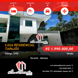 Casa com 4 Quartos à Venda, 224 m² em Tarumã - Manaus
