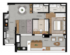 Apartamento com 2 Quartos à Venda, 77 m² em Vila Prudente - São Paulo