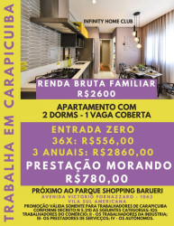 Apartamento com 2 Quartos à Venda, 39 m² em Vila Sul Americana - Carapicuíba