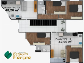 Apartamento com 2 Quartos à Venda, 48 m² em Portal Da Estação - Franco Da Rocha