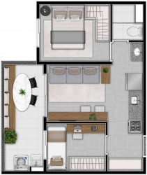 Studio com 1 Quarto à Venda, 27 m² em Santana - São Paulo