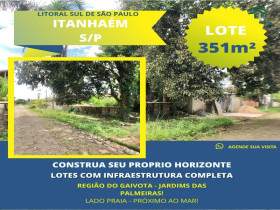Terreno à Venda, 351 m² em Jardim Das Palmeiras - Itanhaém