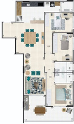 Apartamento com 3 Quartos à Venda, 102 m² em Jardim Caiahu - Mongagua