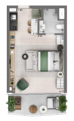 Studio com 1 Quarto à Venda, 46 m² em Vila Olímpia - São Paulo