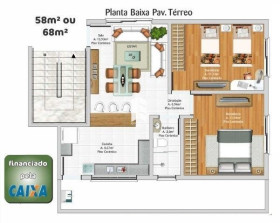 Apartamento com 2 Quartos à Venda, 68 m² em Nossa Senhora Do Perpétuo Socorro - Santa Maria