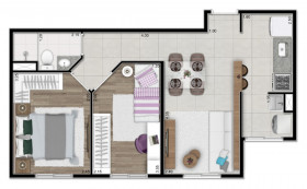 Apartamento com 2 Quartos à Venda, 44 m² em Jardim Diogo - Guarulhos