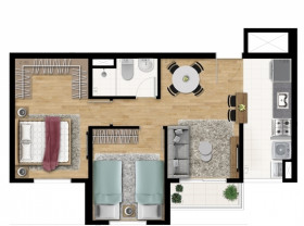 Apartamento com 2 Quartos à Venda, 46 m² em Vila Curuçá - São Paulo