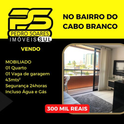 Apartamento com 1 Quarto à Venda, 43 m² em Cabo Branco - João Pessoa