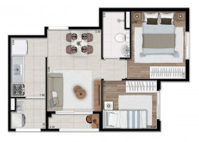 Apartamento com 2 Quartos à Venda, 37 m² em Itaquera - São Paulo