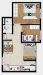 Apartamento com 2 Quartos à Venda, 40 m² em Jardim Las Vegas - Guarulhos