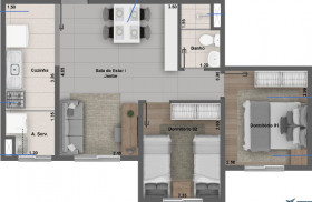 Apartamento com 1 Quarto à Venda, 38 m² em Cidade Nova São Miguel - São Paulo