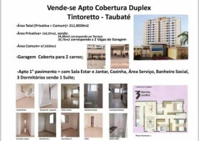 Apartamento com 3 Quartos à Venda, 143 m² em Barranco - Taubaté