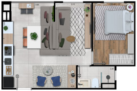 Apartamento com 2 Quartos à Venda, 41 m² em Morumbi - São Paulo