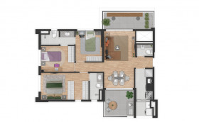 Apartamento com 3 Quartos à Venda, 115 m² em Jardim Das Acácias - São Paulo