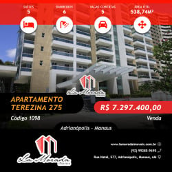 Apartamento com 5 Quartos à Venda, 538 m² em Adrianópolis - Manaus