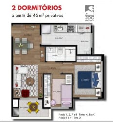 Apartamento com 2 Quartos à Venda, 51 m² em Capão Raso - Curitiba