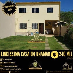 Casa com 3 Quartos à Venda,  em Unamar (tamoios) - Cabo Frio