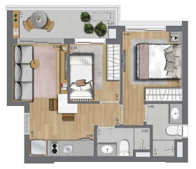 Apartamento com 2 Quartos à Venda, 37 m² em Butantã - São Paulo
