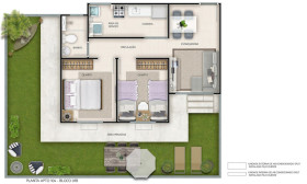 Imóvel com 2 Quartos à Venda, 41 m² em Guaratiba - Rio De Janeiro