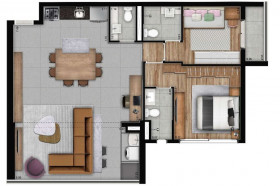 Apartamento com 2 Quartos à Venda, 58 m² em Brooklin - São Paulo