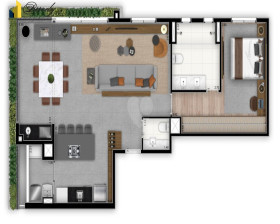 Apartamento com 2 Quartos à Venda, 90 m² em Cidade Monções - São Paulo