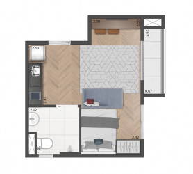 Apartamento com 1 Quarto à Venda, 27 m² em Moema - São Paulo