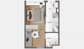 Apartamento com 2 Quartos à Venda, 38 m² em Brás - São Paulo