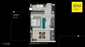 Apartamento com 1 Quarto à Venda, 25 m² em Perdizes - São Paulo
