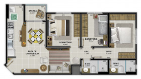 Apartamento com 3 Quartos à Venda, 86 m² em Próspera - Criciúma