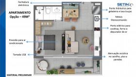 Apartamento com 2 Quartos à Venda, 63 m² em República - São Paulo