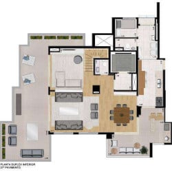 Apartamento com 3 Quartos à Venda, 153 m² em Jardim - Santo André