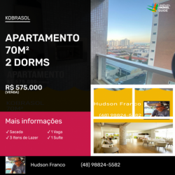 Apartamento com 2 Quartos à Venda, 70 m² em Kobrasol - São José