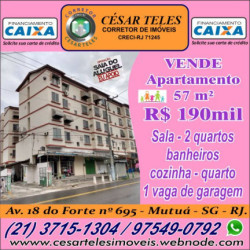 Apartamento com 2 Quartos à Venda,  em Mutuá - São Gonçalo