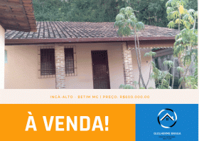 Casa com 2 Quartos à Venda, 700 m² em Ingá Alto - Betim
