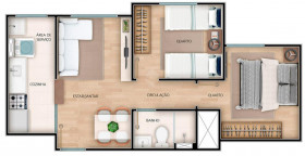Apartamento com 2 Quartos à Venda, 43 m² em Jardim América - Campo Grande