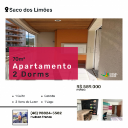 Apartamento com 2 Quartos à Venda, 70 m² em Saco dos Limões - Florianópolis