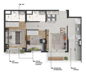 Apartamento com 2 Quartos à Venda, 52 m² em Indianópolis - São Paulo