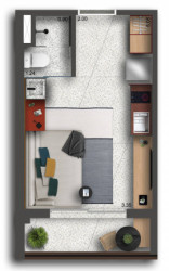 Apartamento com 1 Quarto à Venda,  em Paraíso - São Paulo