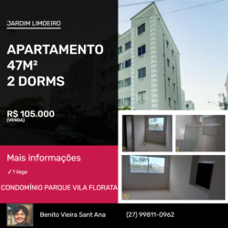 Apartamento com 2 Quartos à Venda,  em Jardim Limoeiro - Serra