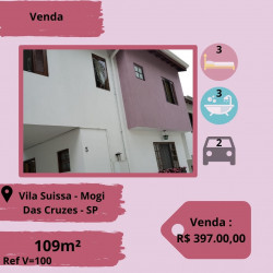 Casa de Condomínio com 3 Quartos à Venda, 109 m² em Vila Suissa - Mogi das Cruzes