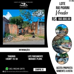 Terreno à Venda, 450 m² em Lago Azul - Manaus