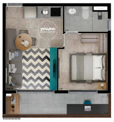 Apartamento com 1 Quarto à Venda, 25 m² em Campo Belo - São Paulo