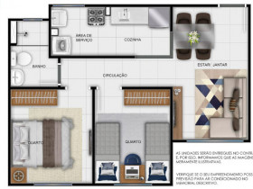 Apartamento com 2 Quartos à Venda, 41 m² em Santa Cruz - Rio De Janeiro