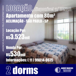 Apartamento com 2 Quartos à Venda ou Locação, 80 m² em Aclimação - São Paulo