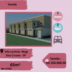 Casa de Condomínio com 2 Quartos à Venda, 65 m² em Vila Lavínia - Mogi das Cruzes