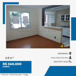 Apartamento com 2 Quartos à Venda, 68 m² em Agronômica - Florianópolis