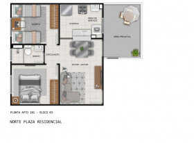 Apartamento com 2 Quartos à Venda, 50 m² em Pajuçara - Natal