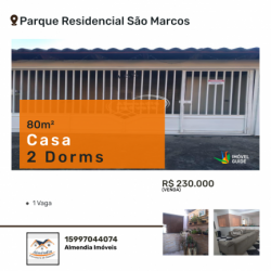 Casa com 2 Quartos à Venda, 80 m² em Parque Residencial São Marcos - Porto Feliz
