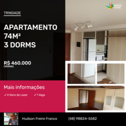 Apartamento com 3 Quartos à Venda, 74 m² em Trindade - Florianópolis